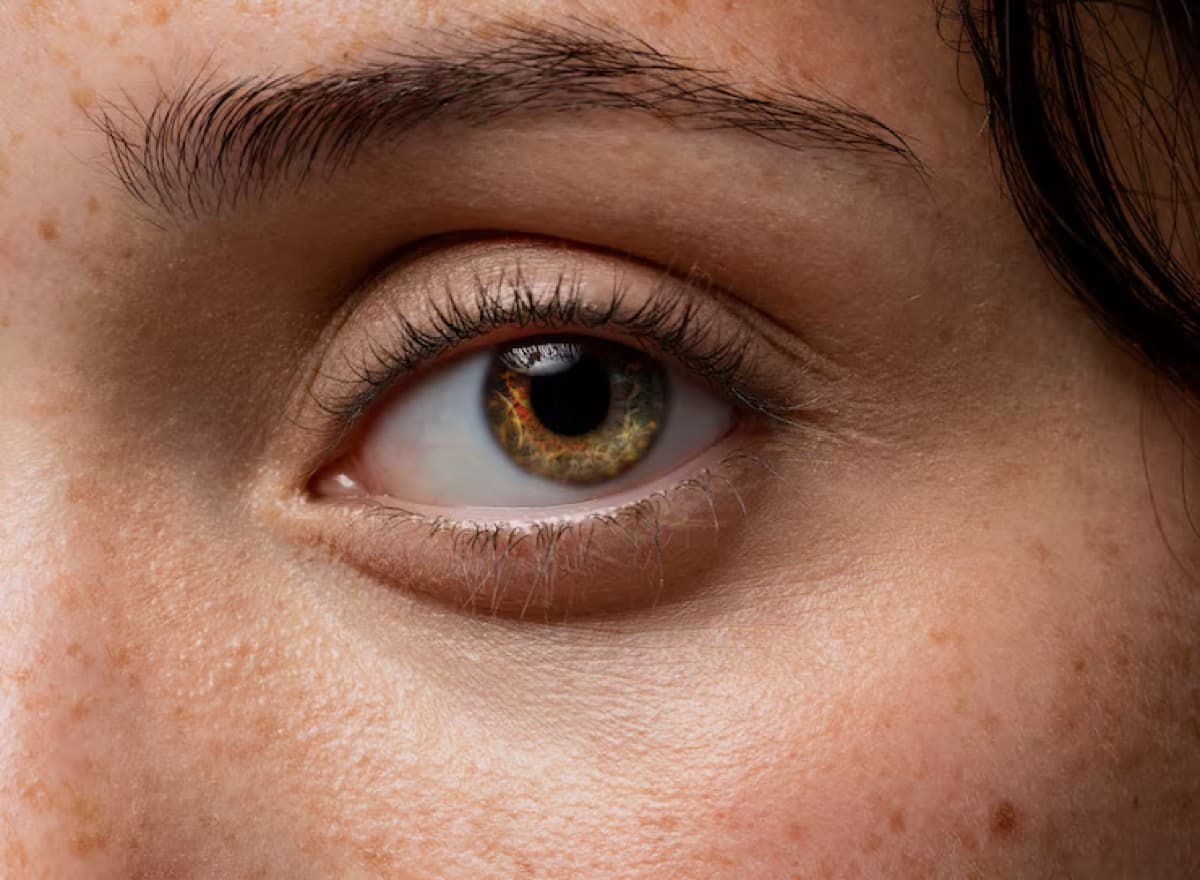 Before — natural lashes